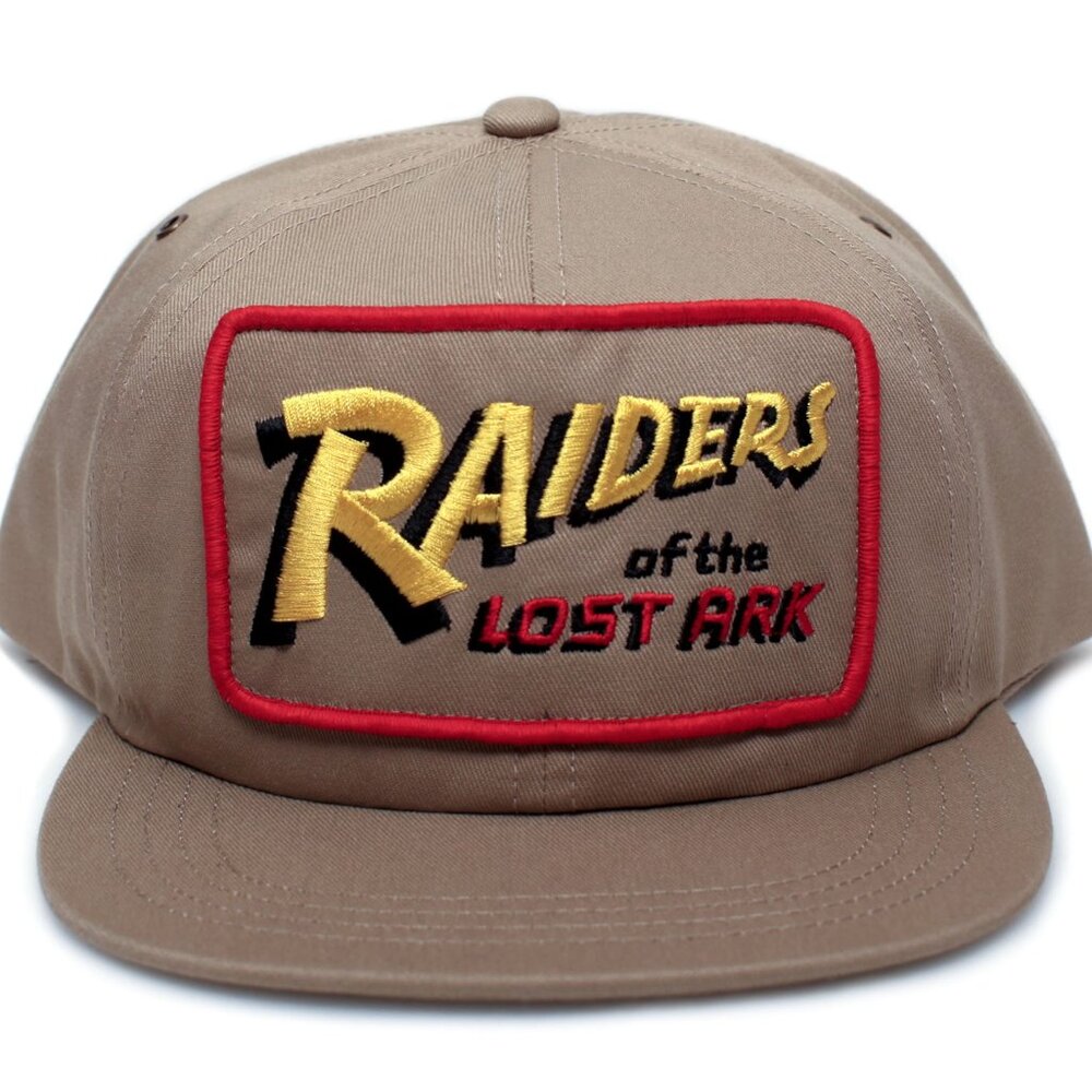 Raiders Of The Lost Ark Indiana Jones Flat Bill Hat Movie Crew Cap Adult Khaki
